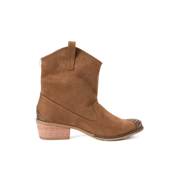 FRINGE COWBOY BOOTS - CAMEL