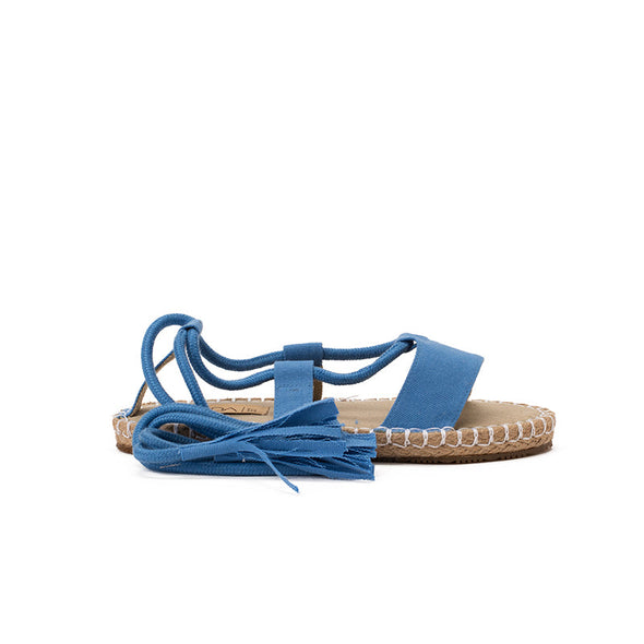 CANVAS GLADIATOR SANDALS - BLUE