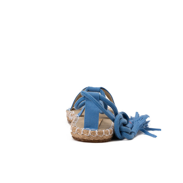 CANVAS GLADIATOR SANDALS - BLUE