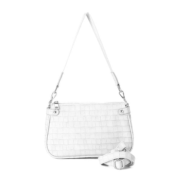 JAMEELA CROCO BAGUETTE - WHITE