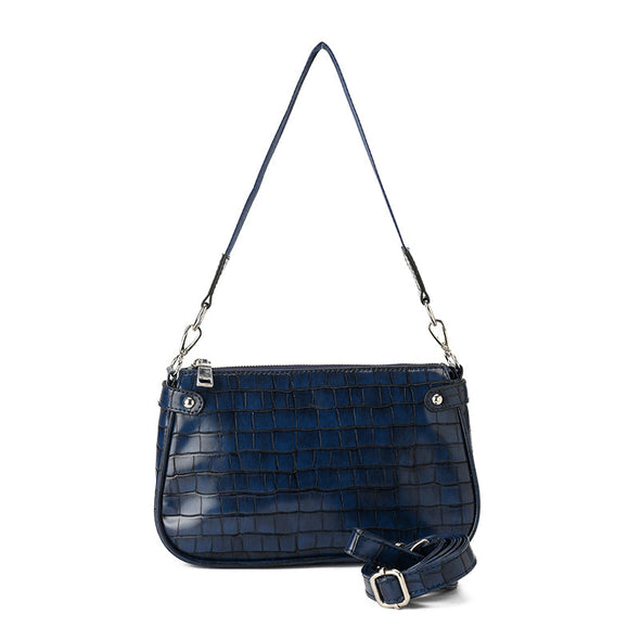 JAMEELA CROCO BAGUETTE - NAVY