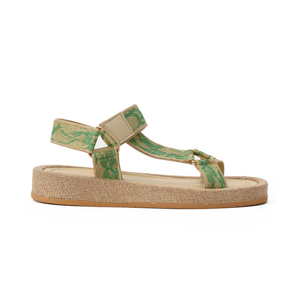 VELCRO SANDALS - GREEN