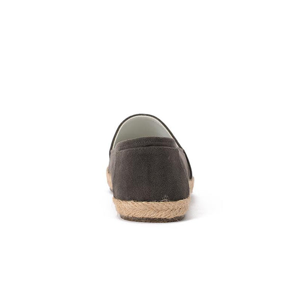 SUEDE DAMASK ESPADRILLE - GREY