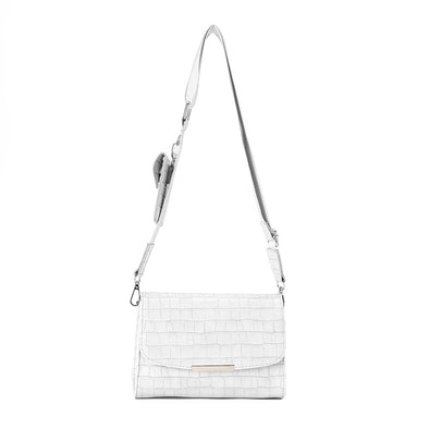 JAMEELA CROCO FLAP - WHITE