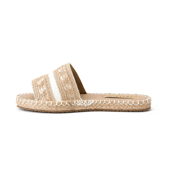 BORA JUTE SLIPPERS - BEIGE