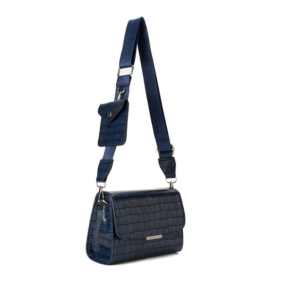 JAMEELA CROCO FLAP - NAVY