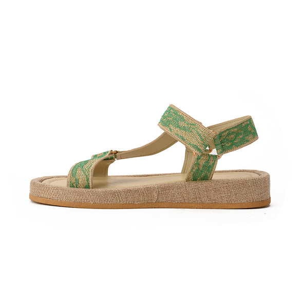 VELCRO SANDALS - GREEN