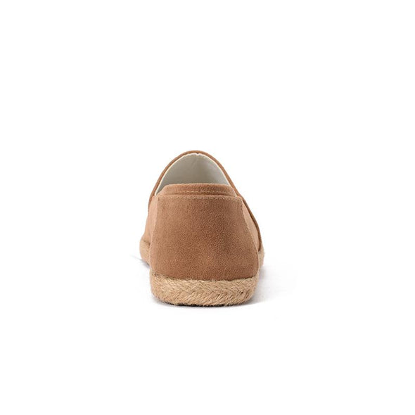 SUEDE DAMASK ESPADRILLE - CAMEL