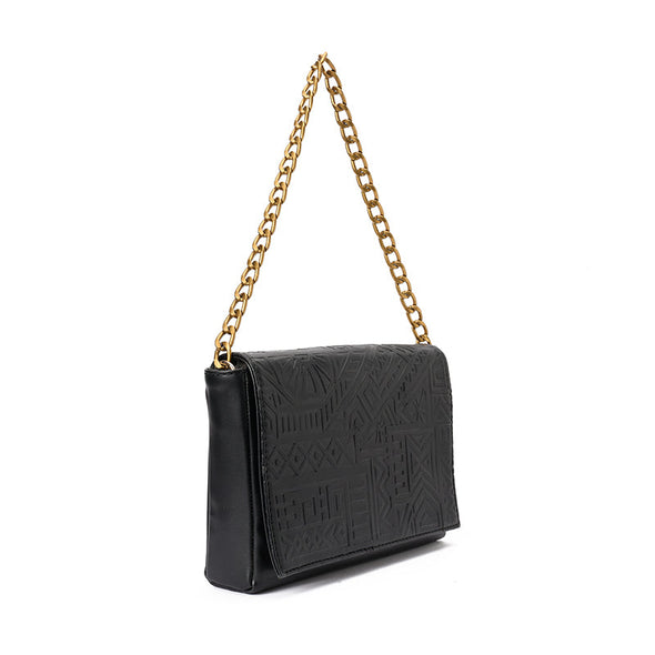 ZUMA CHAIN CLUTCH - BLACK