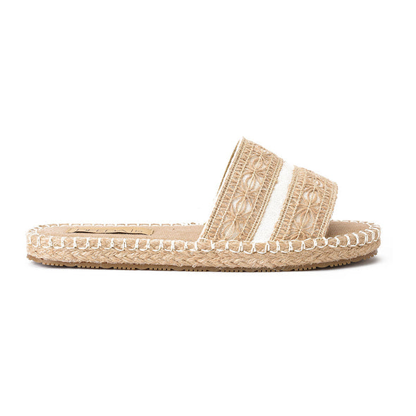 BORA JUTE SLIPPERS - BEIGE