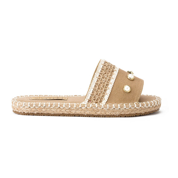 BORA PEARL SLIPPERS - CAMEL