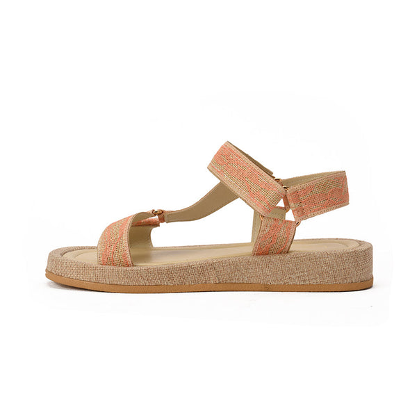 VELCRO SANDALS - ORANGE