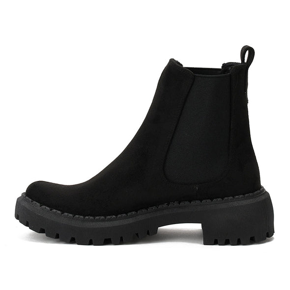 CHELSEA SIDE ELASTIC PANEL BOOTS - BLACK SUEDE