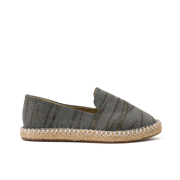 JEANS CHAIN ESPADRILLES  - GREY