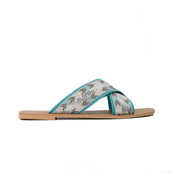 ZULU SLIPPERS - TURQUOISE