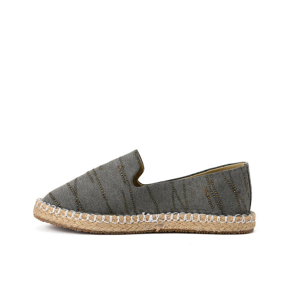 JEANS CHAIN ESPADRILLES  - GREY