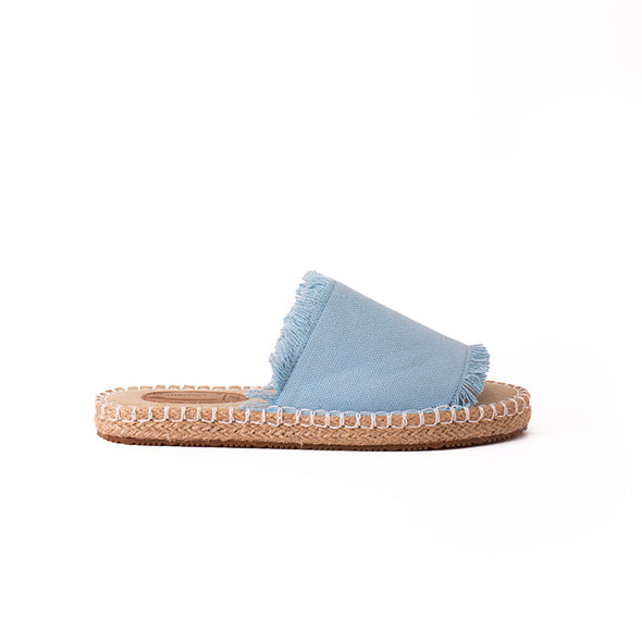 OPEN-TOE STELLA MULES - SKY BLUE