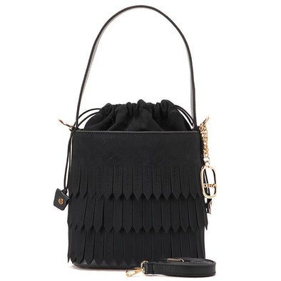 FRINGE BUCKET - BLACK