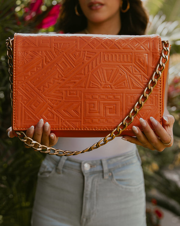 ZUMA CHAIN CLUTCH - ORANGE