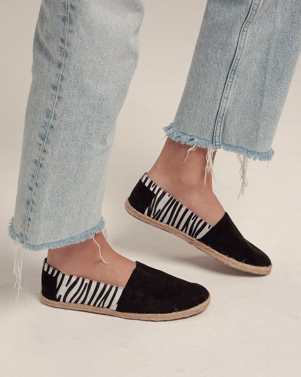 ZEBRA ESPADRILLE - BLACK x WHITE