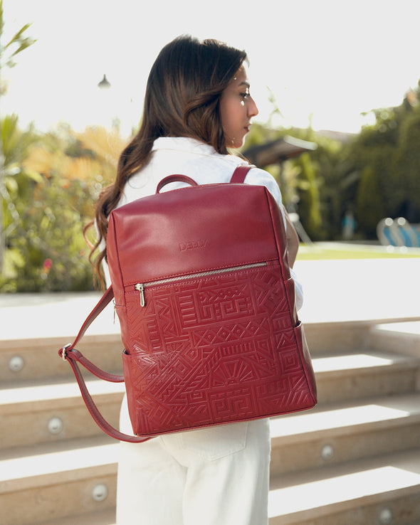 ZUMA LAPTOP BACKPACK - BURGUNDY