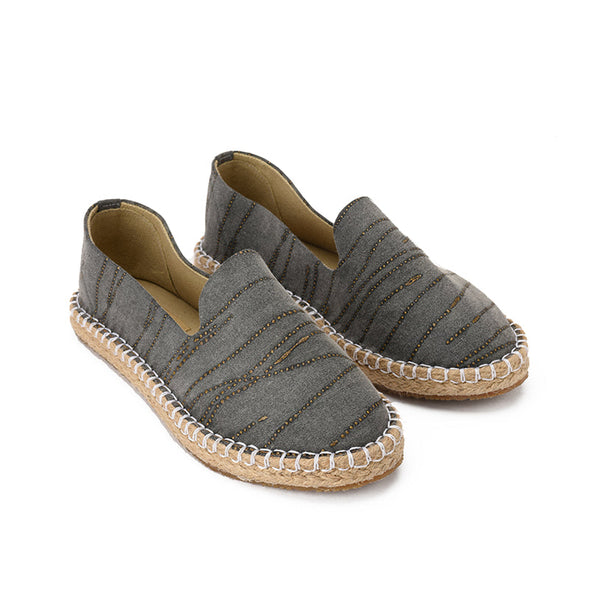 JEANS CHAIN ESPADRILLES  - GREY