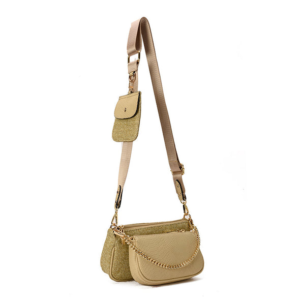 ANYA double pouch - LIGHT BEIGE