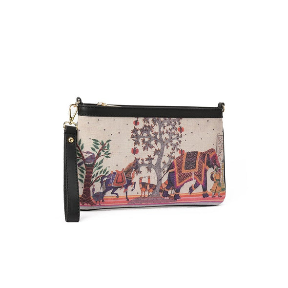 IVORY CLUTCH - BLACK