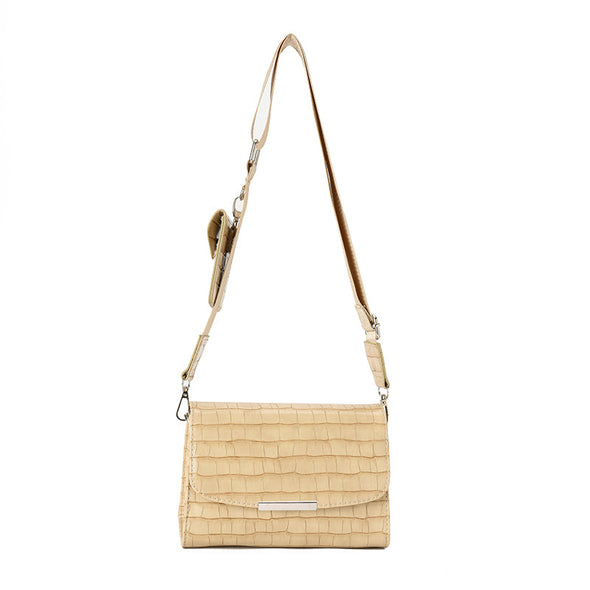 JAMEELA CROCO FLAP - BEIGE