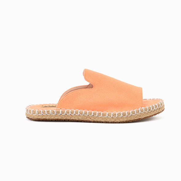 NEON OPEN TOE MULES - ORANGE