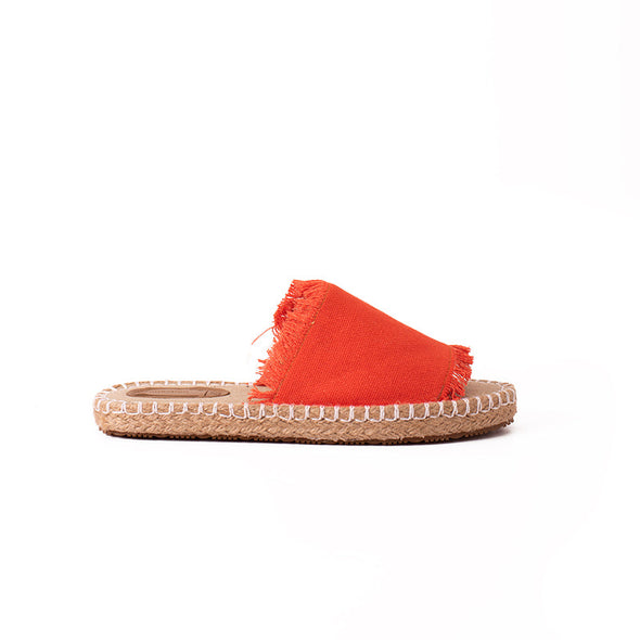 OPEN-TOE STELLA MULES - ORANGE