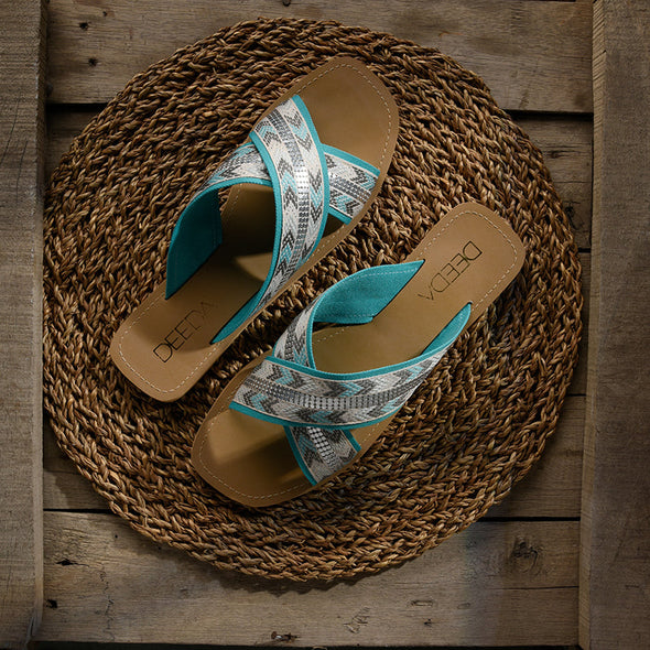 ZULU SLIPPERS - TURQUOISE