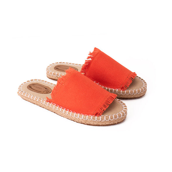 OPEN-TOE STELLA MULES - ORANGE