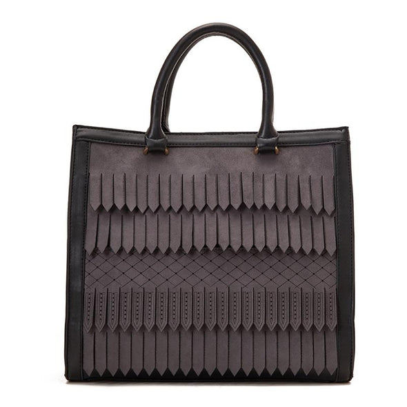 FRINGE TOTE - GREY