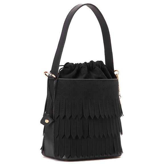 FRINGE BUCKET - BLACK