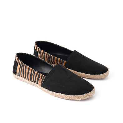 TIGER ESPADRILLE - BLACK x CAMEL