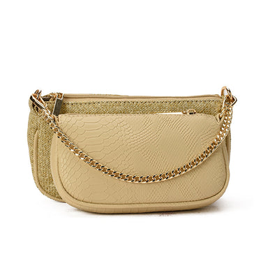 ANYA double pouch - LIGHT BEIGE