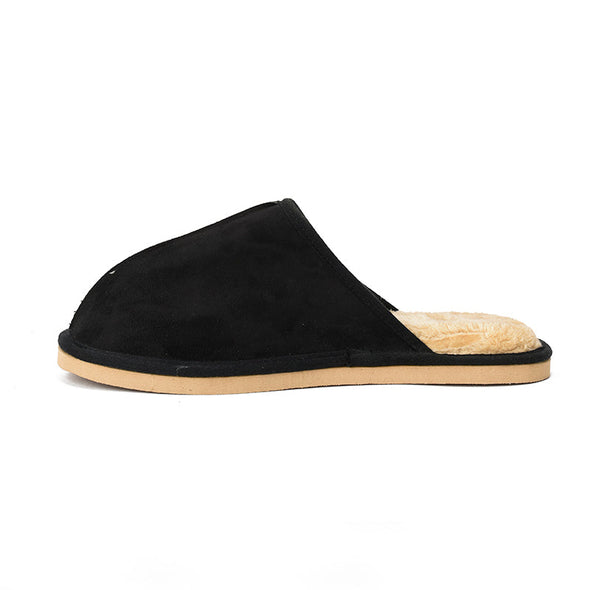 SUEDE PANTOUFLES  - BLACK