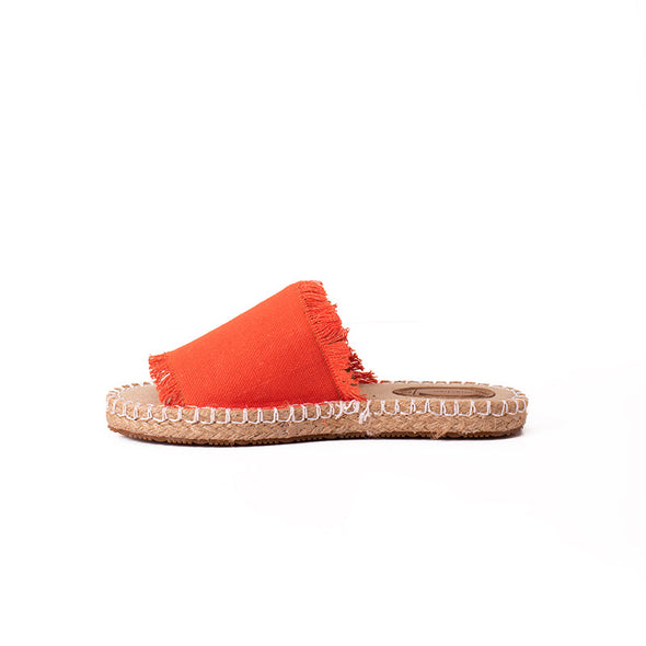 OPEN-TOE STELLA MULES - ORANGE