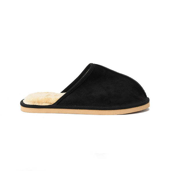 SUEDE PANTOUFLES  - BLACK