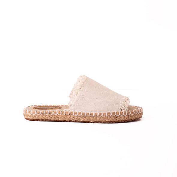 OPEN-TOE STELLA MULES - BEIGE