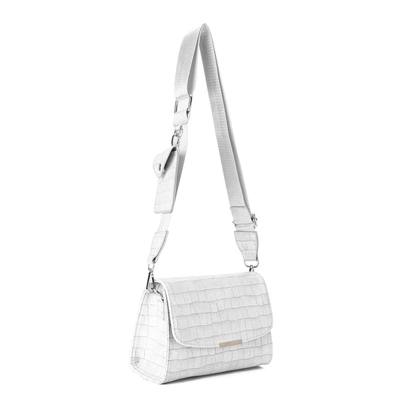 JAMEELA CROCO FLAP - WHITE