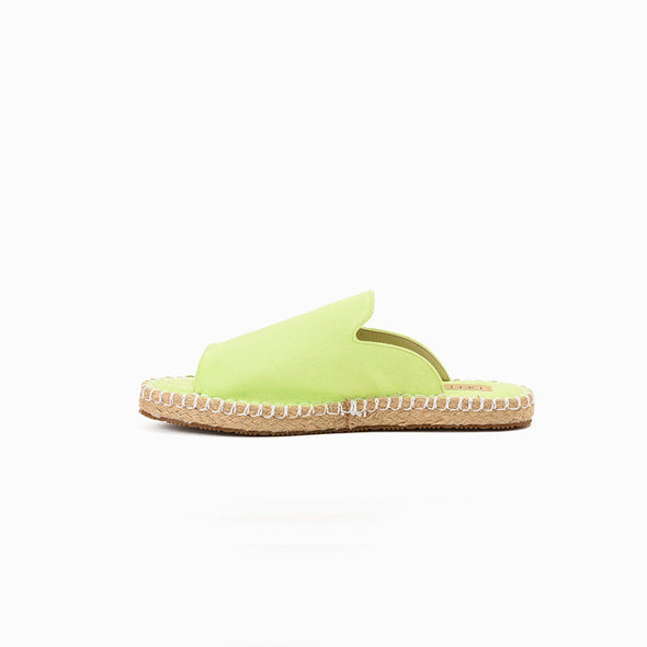 NEON OPEN TOE MULES - GREEN