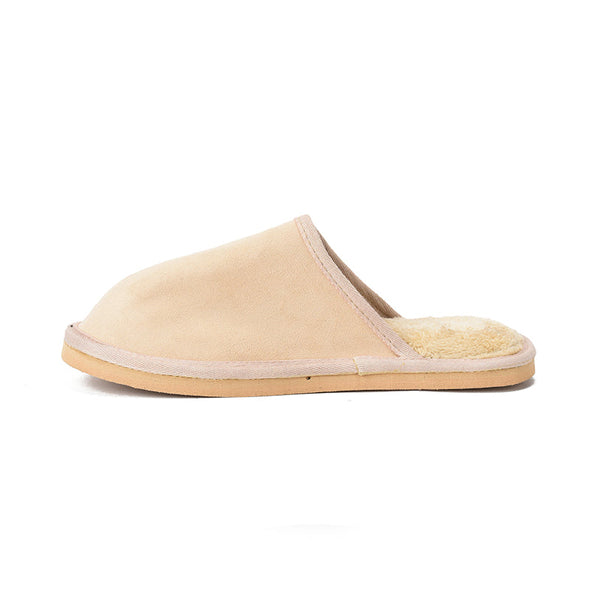 SUEDE PANTOUFLES  - BEIGE