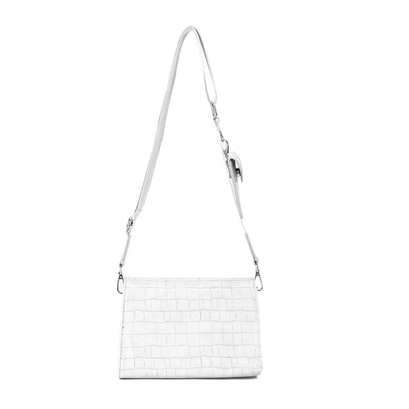 JAMEELA CROCO FLAP - WHITE