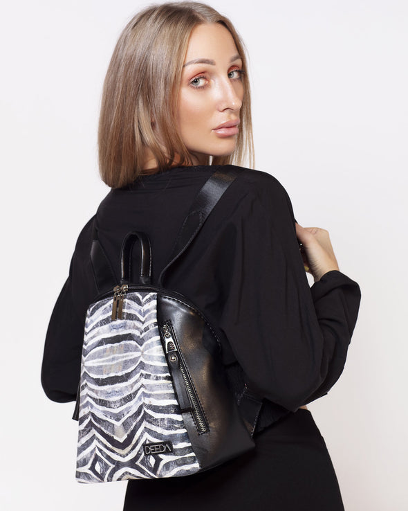 NAZLI BACKPACK - ZEBRA x BLACK