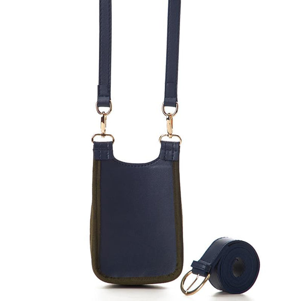 MISKA MOBILE BAG - PINE GREEN x NAVY