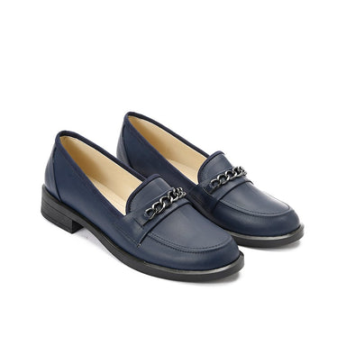 CHAIN LOAFERS - NAVY