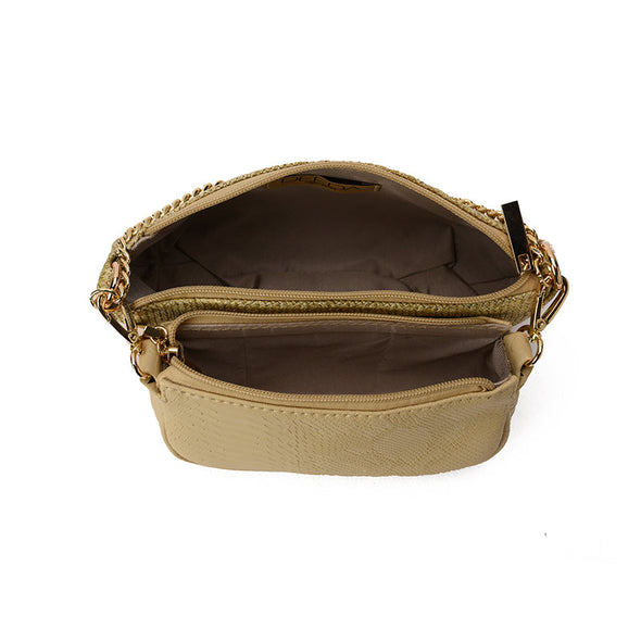 ANYA double pouch - LIGHT BEIGE