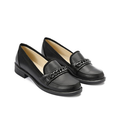 CHAIN LOAFERS - BLACK